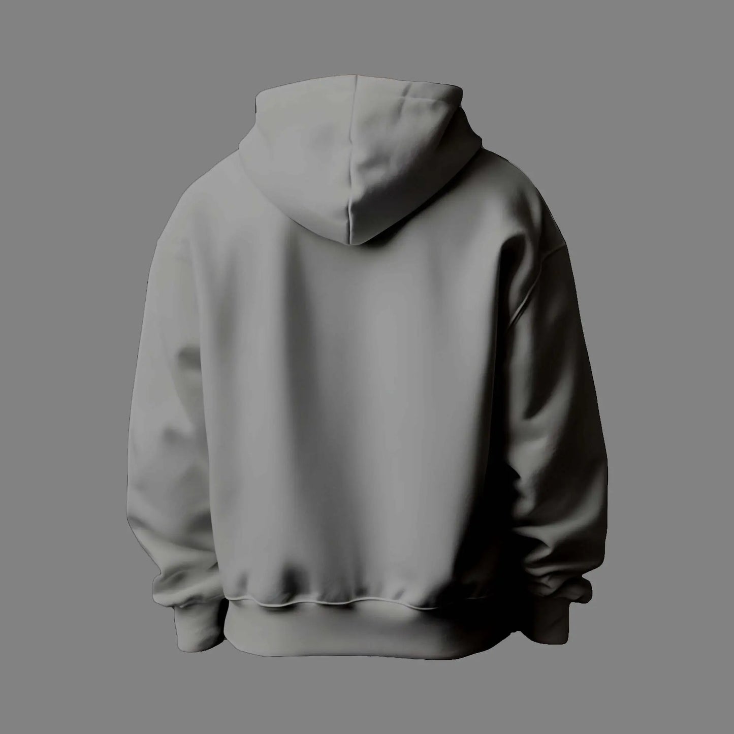 Plain Grey Melange Hoodie