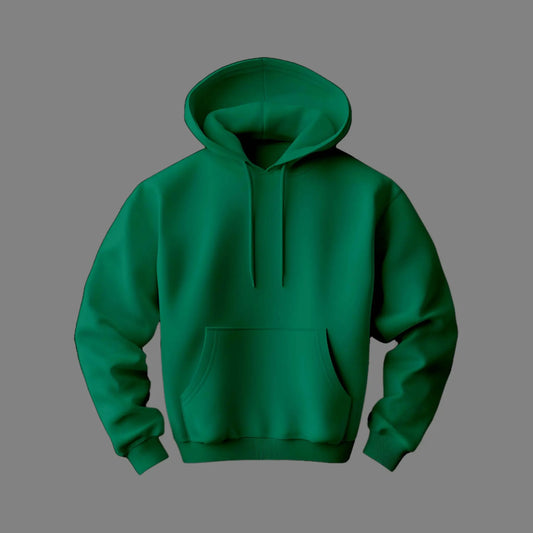 Plain Deep Green Hoodie