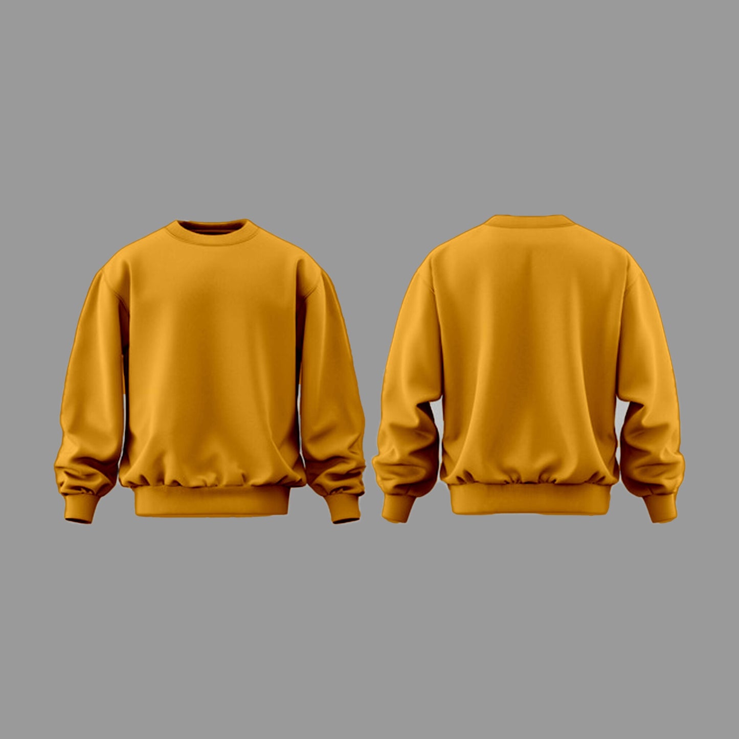 Plain Mustard Yellow Sweatshirts