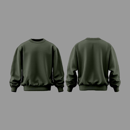 Plain Olive Green Sweatshirts