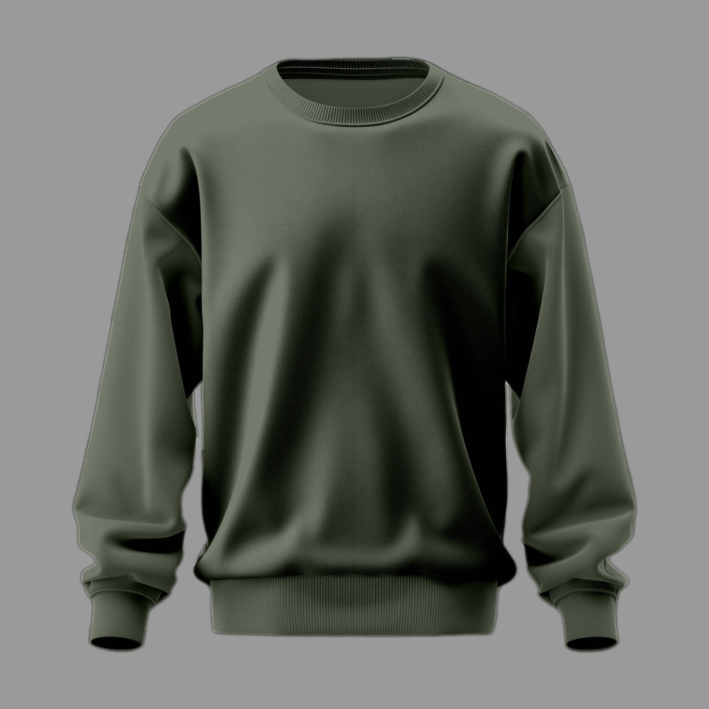 Plain Olive Green Sweatshirts